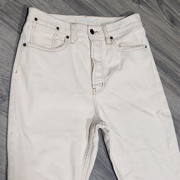 Happy Nature High Rise Cropped Boot Ivory Jeans - Picture 5 of 8